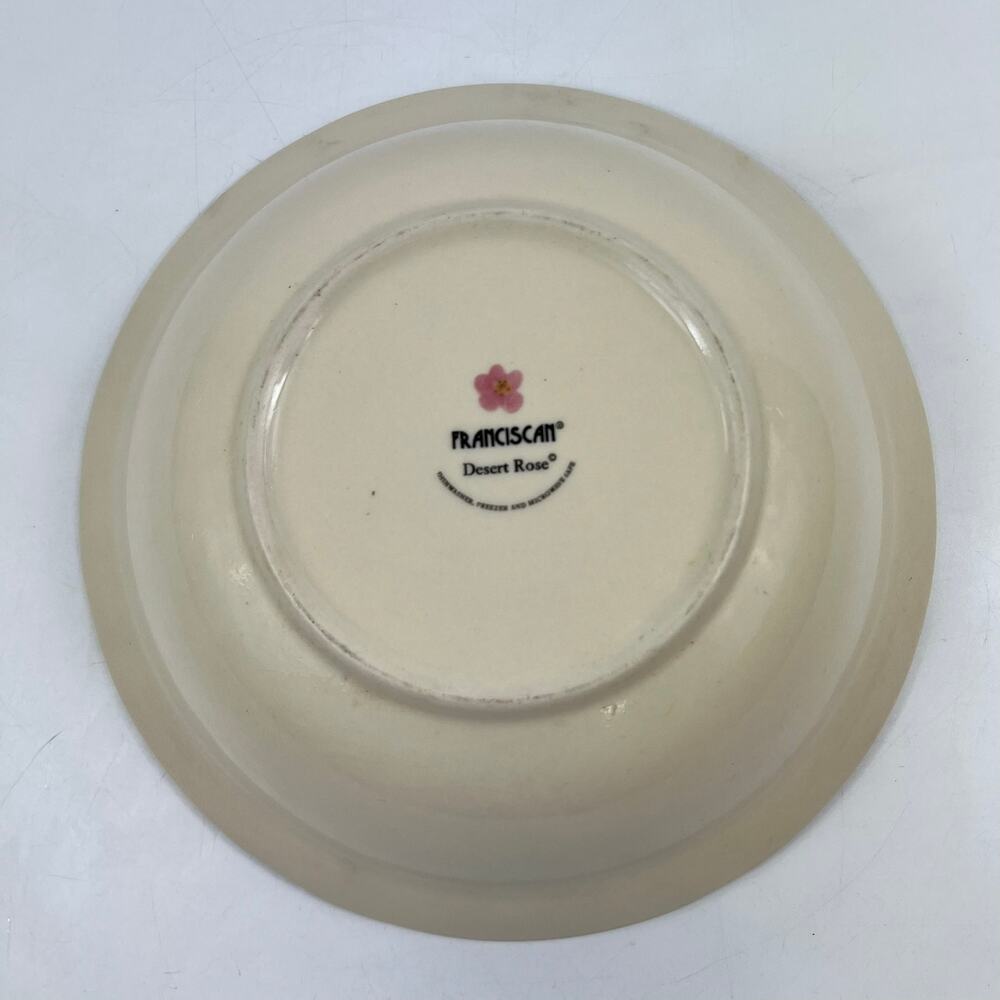 Franciscan Desert Rose 8.75 Inch Round Vegetable Serving Bowl Floral Low Profile - Picture 3 of 6